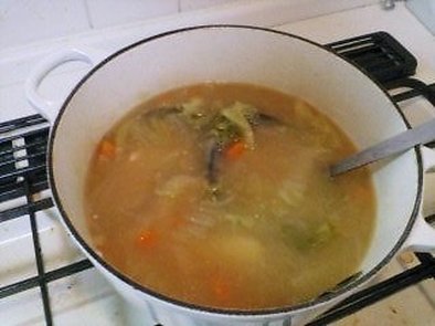 白菜のトロトロ味噌スープの写真