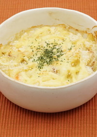 豆腐クリームdeサーモンと里芋のグラタン