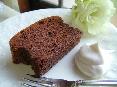 レア風 チョコレートケーキの写真