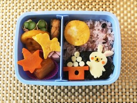 十六穀米の お月見弁当★キャラ弁♪簡単