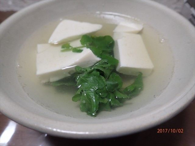 ハツタケとクレソンの湯豆腐（＾＾）の画像
