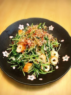 水菜とチクワ炒め