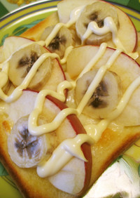 チーズりんごバナナのトースト☆マヨかけ