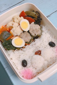 詰めるだけ超簡単にゃんこ弁当