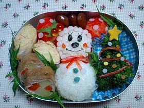 ** 雪ダルマミニー キャラ弁 **