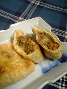 ☆納豆そぼろ&チーズin巾着☆