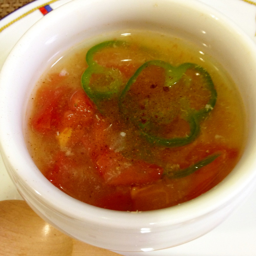 カニ缶トマトスープの画像