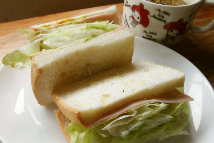 レタスたっぷり ハムサンドイッチ レシピ 作り方 By 花時計咲いた クックパッド 簡単おいしいみんなのレシピが355万品