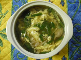 豚・ニラ・えのきのシャキシャキ中華スープ