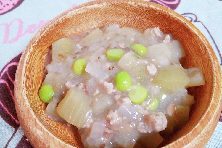 離乳食後期 なすと挽き肉の味噌煮込み レシピ 作り方 By ひぃらぃ クックパッド