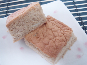 ほうじ茶とはちみつのふわふわケーキ♪