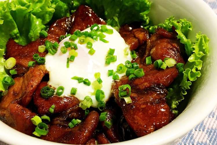 甘辛旨辛 厚切り豚バラの豚丼 レシピ 作り方 By ありさrecipe クックパッド 簡単おいしいみんなのレシピが352万品