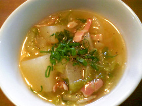 大根と白菜のあったかスープ