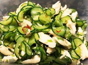 簡単!きゅうりと鶏ささみの中華風サラダ