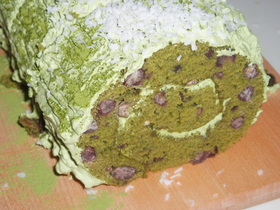 抹茶小豆ロール