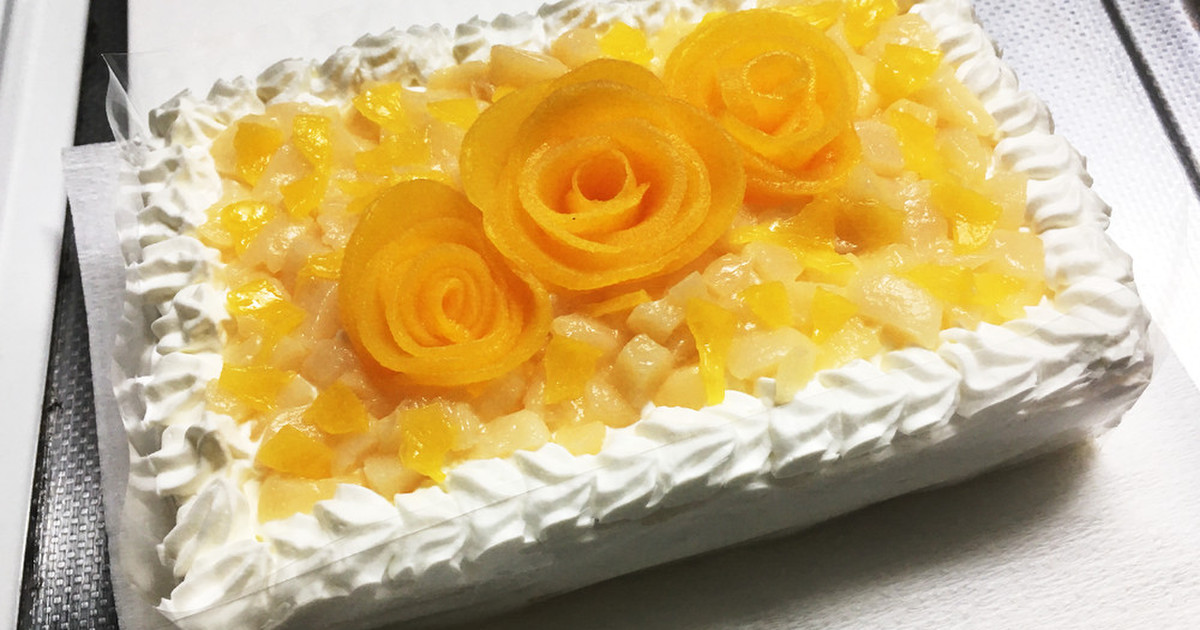 桃缶でバラのデコレーションケーキ レシピ 作り方 By ひぃちゃん クックパッド 簡単おいしいみんなのレシピが350万品