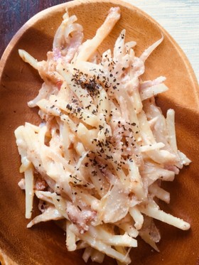 細切りポテトのたらこチーズ炒め