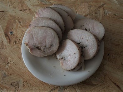 鶏胸肉でハムの写真