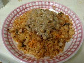 目からウロコ!!納豆キムチチャーハン
