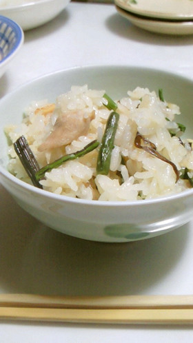 炊き込みで☆山菜おこわ風