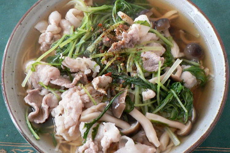 豚バラ肉と水菜のはりはり風にゅうめん レシピ 作り方 By Dr仁平 クックパッド