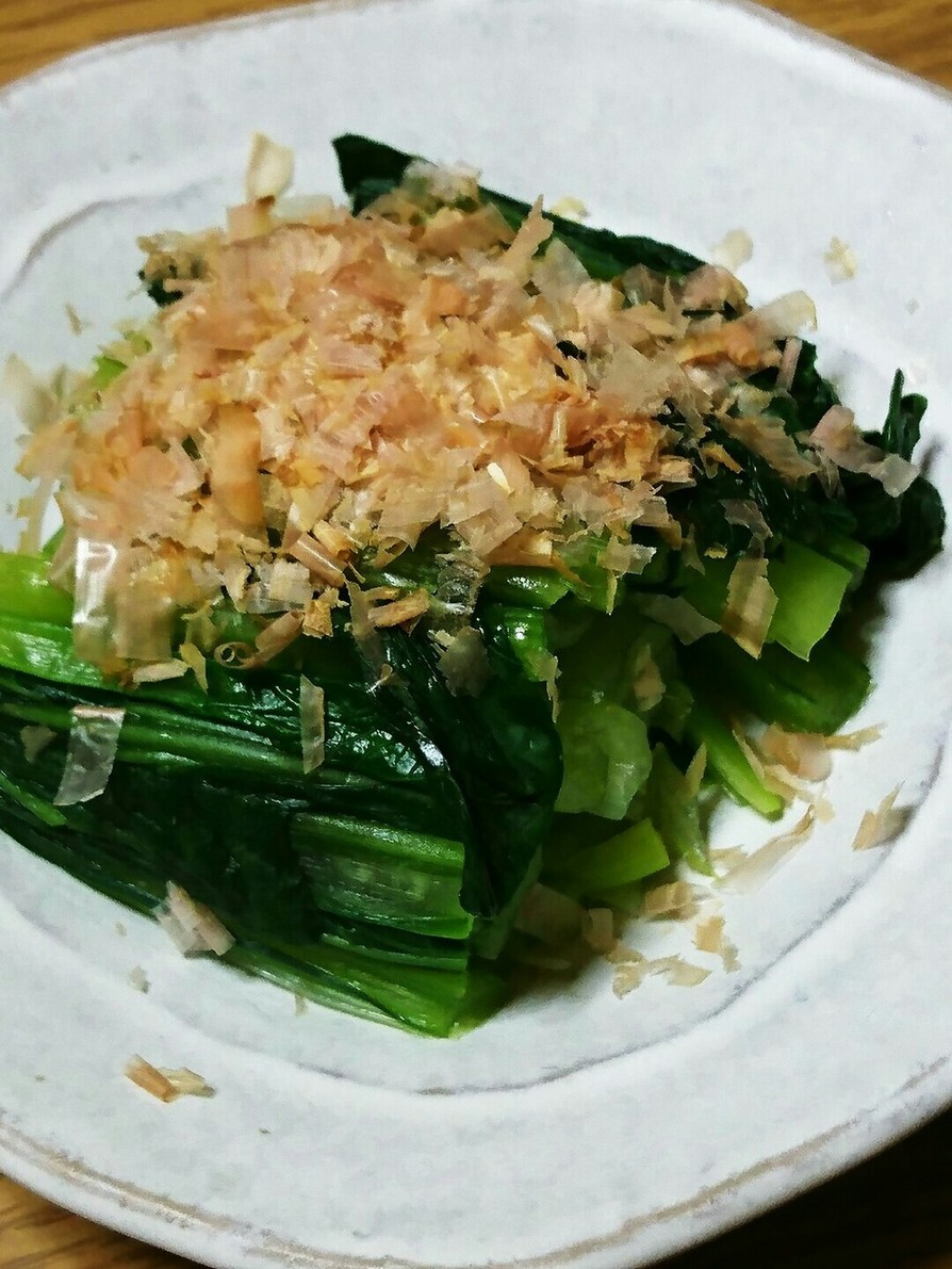 レンチンで簡単❢小松菜のお浸し(^^)の画像