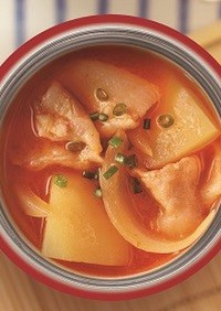 ピリ辛カムジャタン風スープ