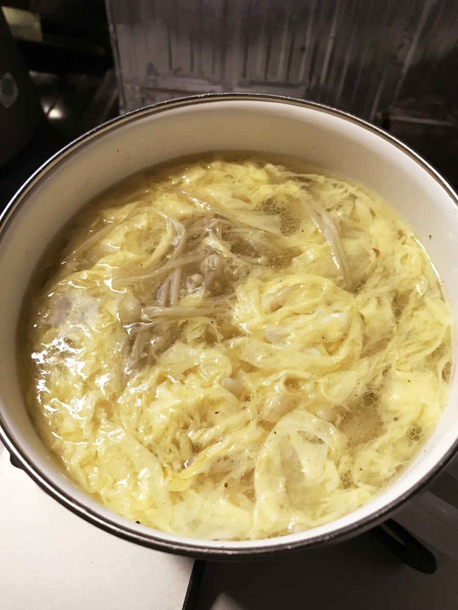 えのきと豆腐と卵の簡単中華スープ☆の画像