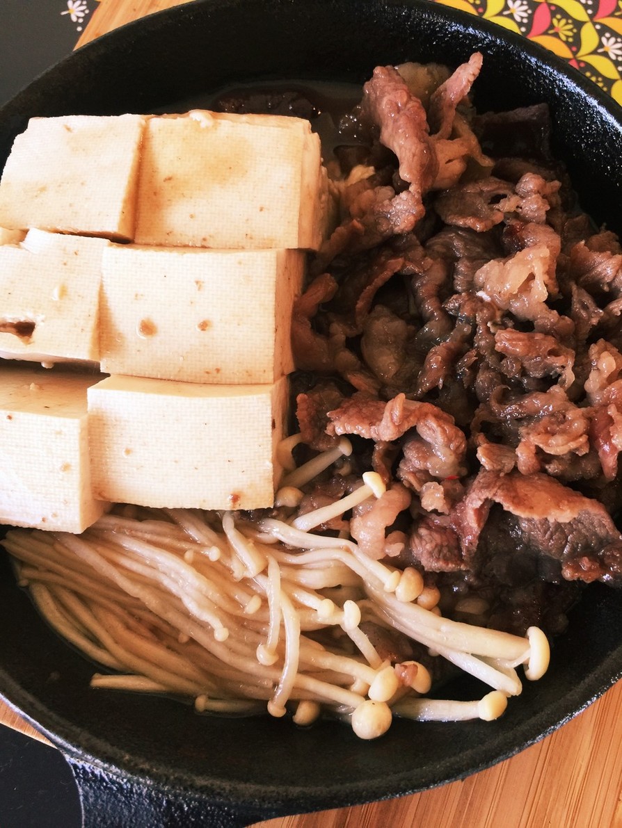 スキレットで肉豆腐☘簡単の画像