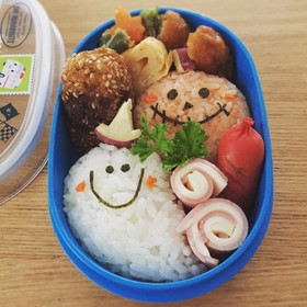 キャラ弁☆ハロウィンのおにぎり弁当