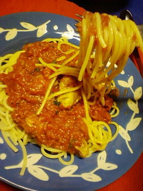 夜の娼婦風パスタ◇牡蠣入りのプッタネスカ