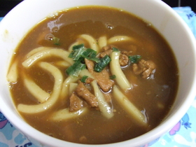 カレーの残った鍋で・・・カレーうどん