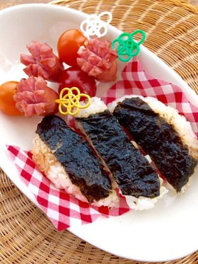 子供の朝食に*スティック醤油おにぎり