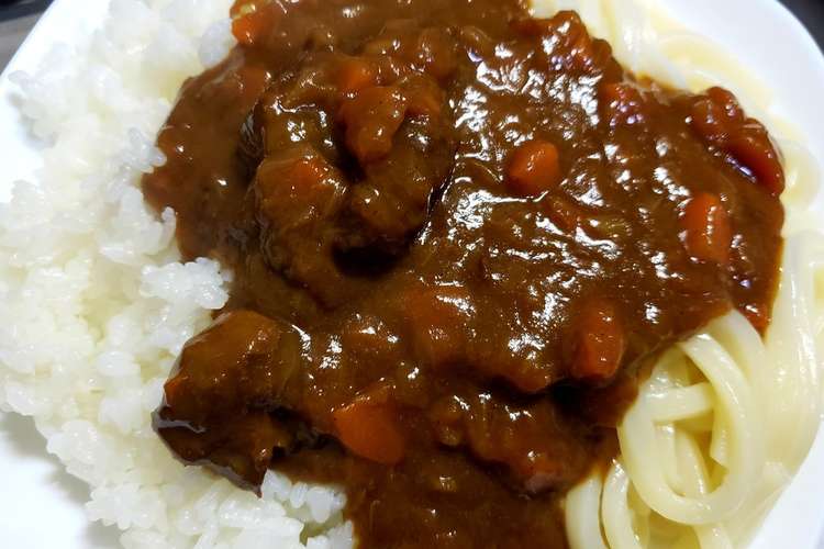 カレーうどんライス合盛り カレーの食べ方 レシピ 作り方 By きつねどんべい クックパッド