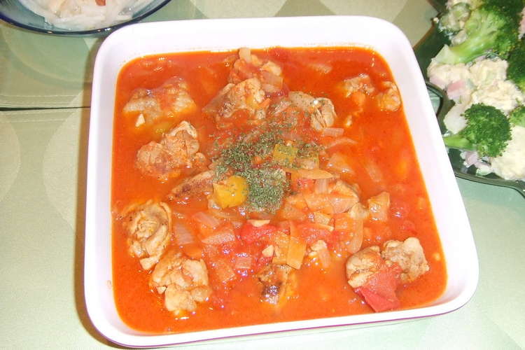 クリスマスに チキンとトマトの煮込み レシピ 作り方 By たまごろう クックパッド