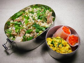 ナンプラー豚と緑野菜の混ぜごはん