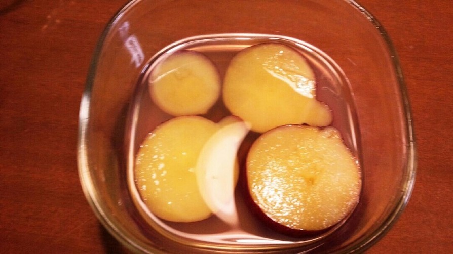 レンジで♪さつまいものハチミツレモン煮の画像