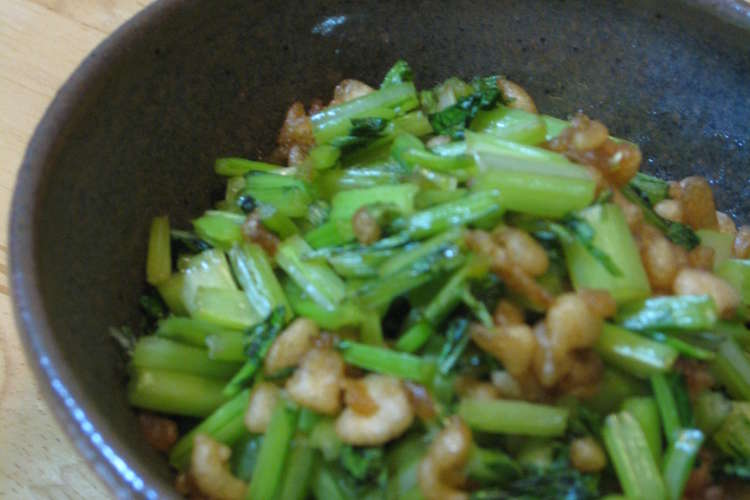 てんかすで かぶの葉っぱの炒め物 レシピ 作り方 By Mako O クックパッド 簡単おいしいみんなのレシピが352万品