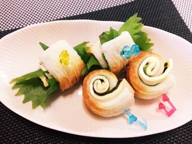 おつまみ・お弁当に☆ちくわのクルクル巻き