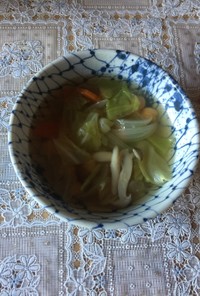 あっさりブイヨン豆スープ