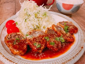 牛こま肉で絶品♡ビーフカツレツ♬
