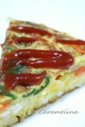 パスタと野菜入り*フリッタータ