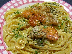 あん肝ソースのパスタ