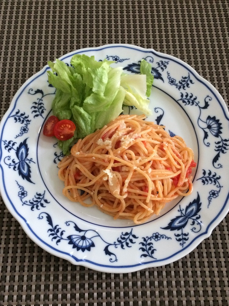 おそろしや炊飯器でトマトパスタの画像