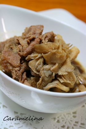 豚肉と舞茸のごま風味こってり煮