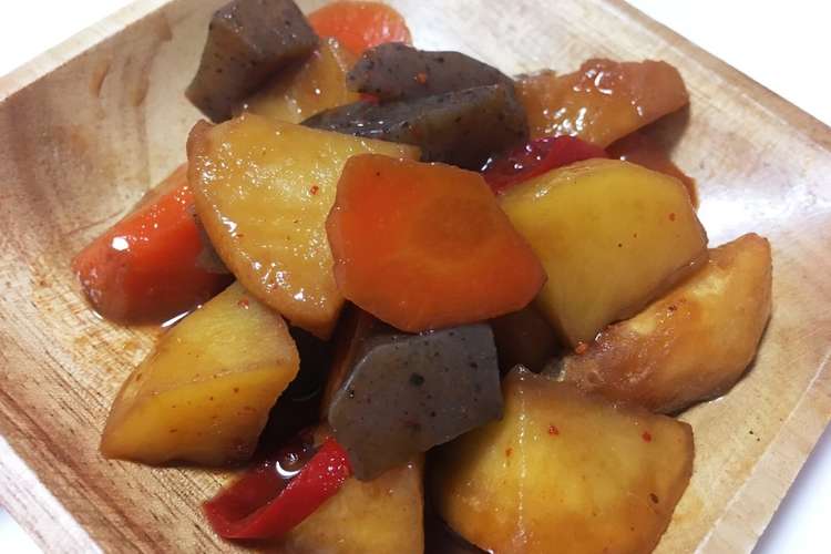 簡単 じゃがいも人参こんにゃくの甘辛煮 レシピ 作り方 By Miicha クックパッド 簡単おいしいみんなのレシピが354万品