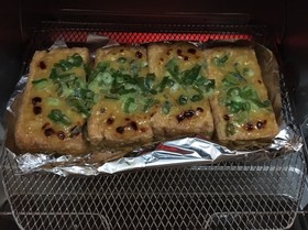 厚揚げの味噌マヨ焼き