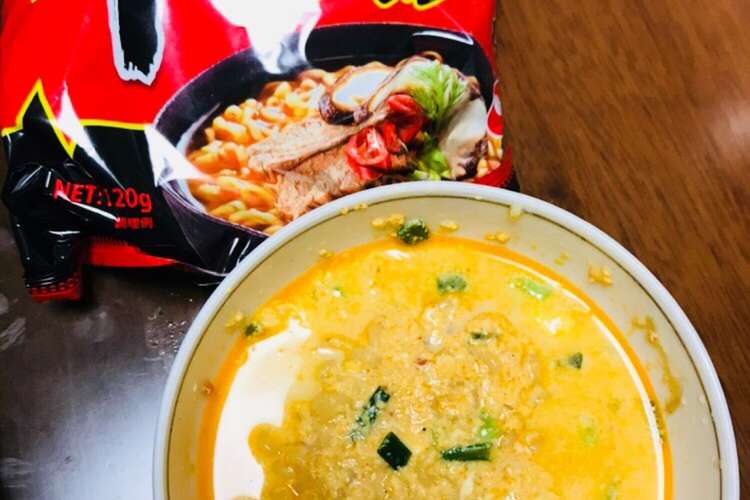 簡単 シン 辛ラーメン まろやかアレンジ レシピ 作り方 By 池田の嫁 クックパッド 簡単おいしいみんなのレシピが360万品