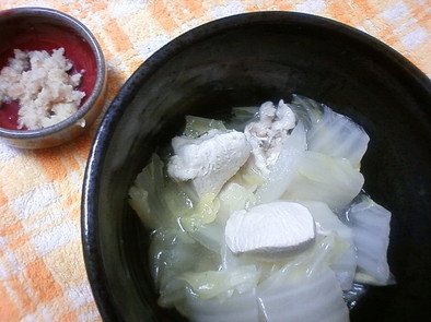 白菜と鶏肉のお鍋の写真