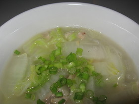 早いよ!シャキシャキ白菜の中華スープ